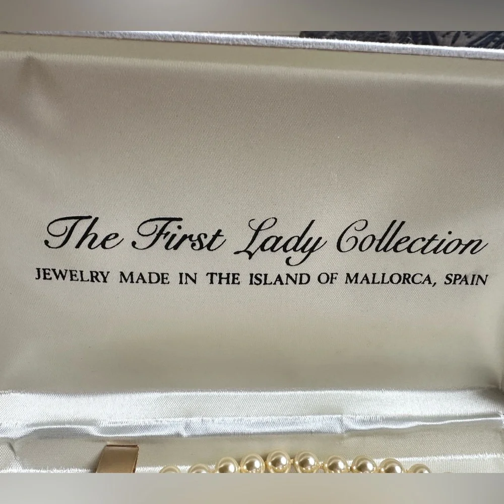 Vintage Mallorca Jewelry The First Lady
Collection 3 Strand Faux Pearl Necklace - Picture 5 of 6